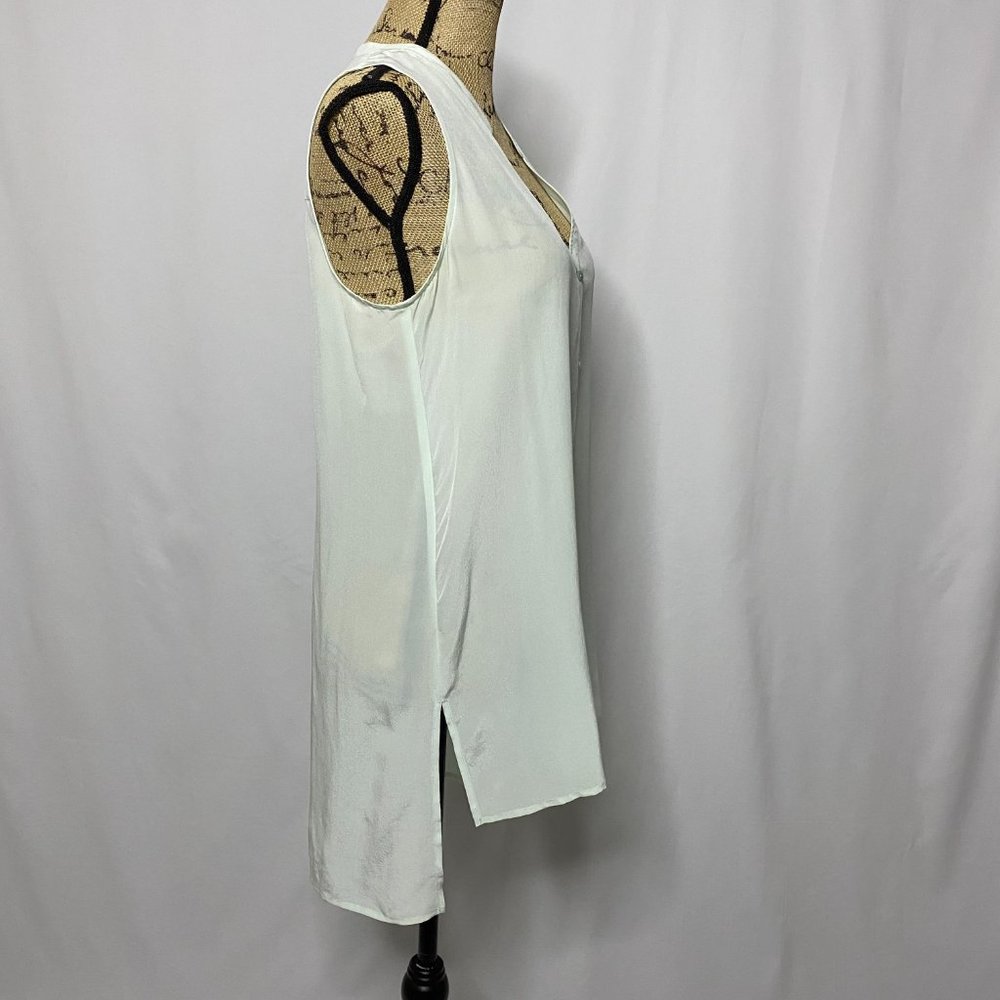 Eileen Fisher Mint Silk Blouse - Picture 4 of 10